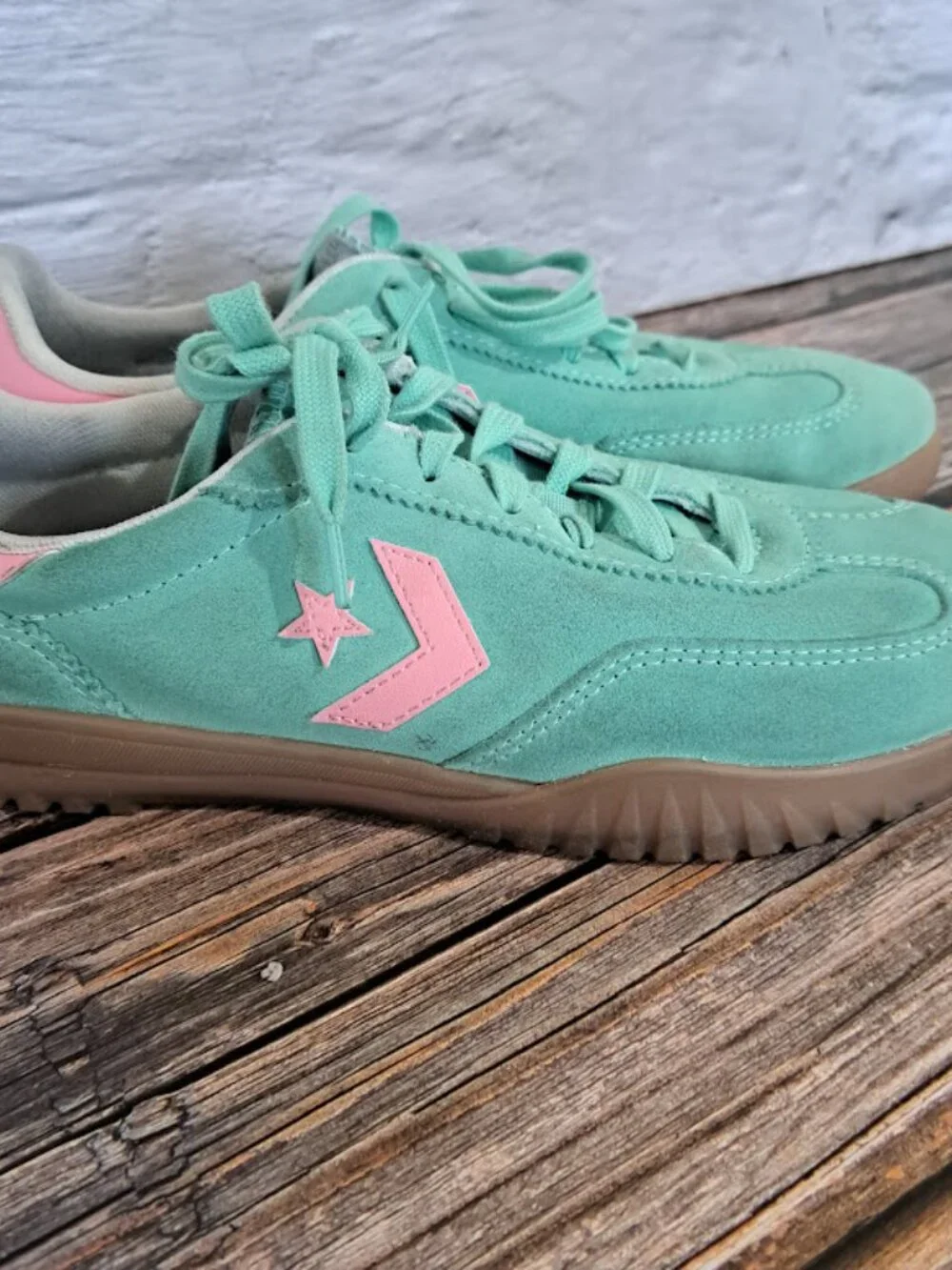 Converse Women's Run Star Trainers in light aqua spark/ jellyfish sz 7.5 suede - Picture 5 of 10